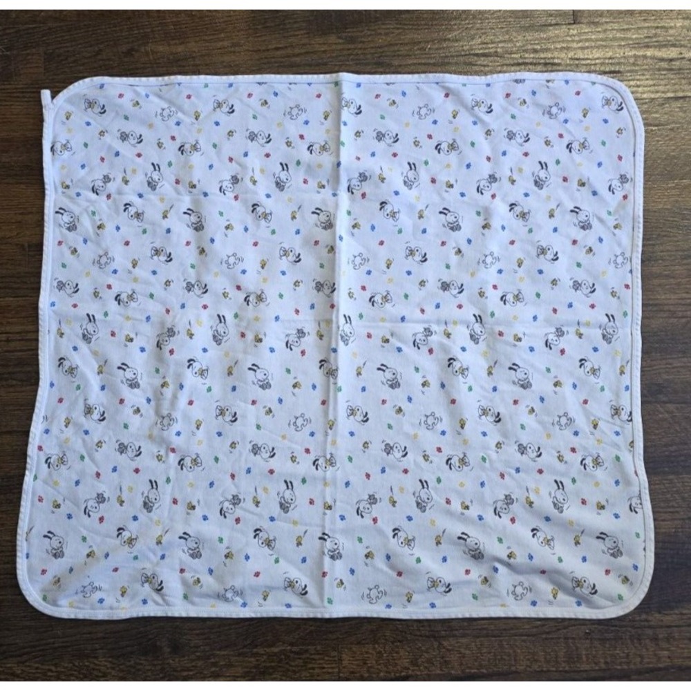 Vintage Peanuts Receiving Blanket Cotton Baby Snoopy Baby Lovey C 1958 1965